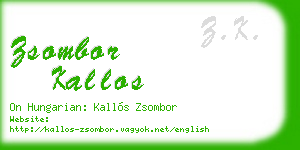 zsombor kallos business card