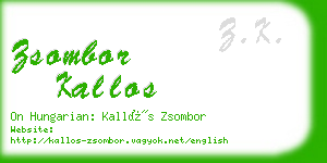 zsombor kallos business card